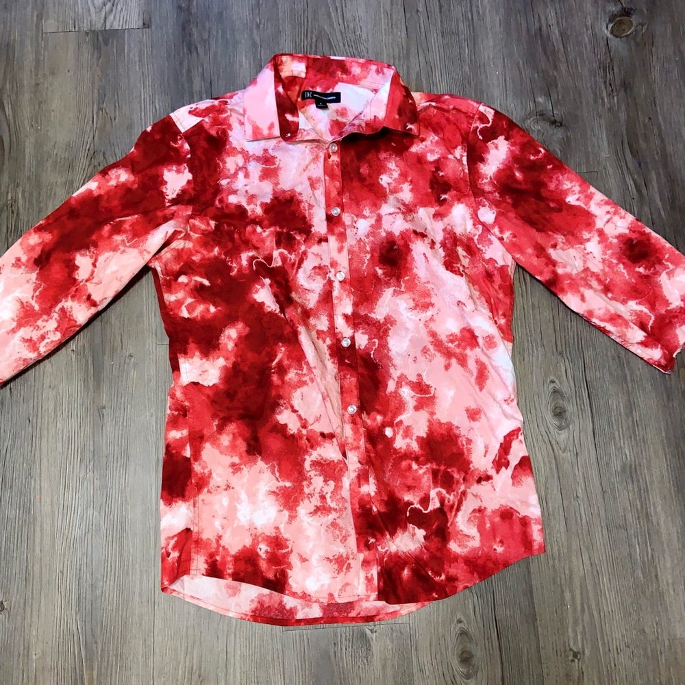 Red Button Up Shirt ( Small )